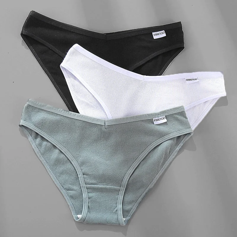 M-4XL Cotton Panties Female Underpants Sexy Panties for Women Briefs Underwear Plus Size Pantys Lingerie 3PCS/Set 6 Solid Color
