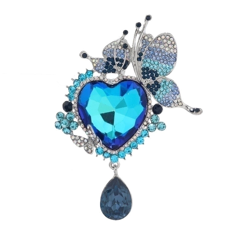 Retro Pin Heart Shape Alloy Rhinestone Women’s Brooches