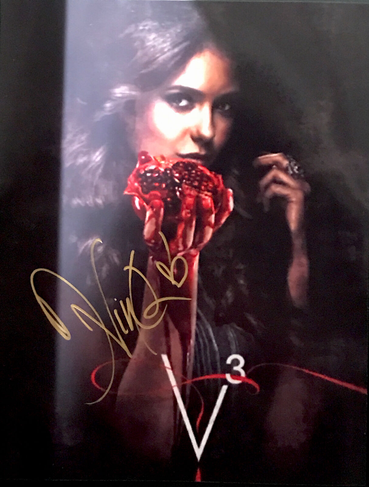 Nina Dobrev as Elena Gilbert The Vampire Diaries Signed Autograph Photo Poster painting W COA