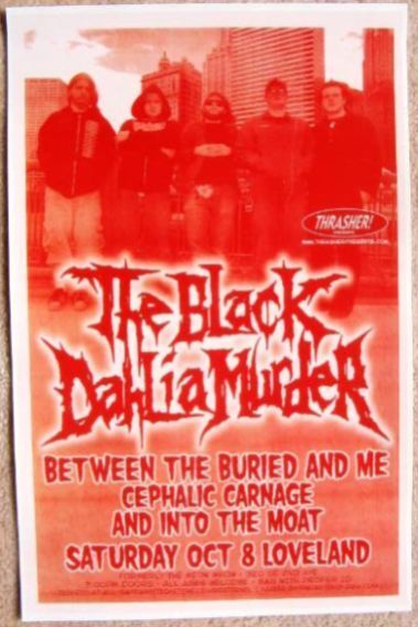 BLACK DAHLIA MURDER 2005 Gig POSTER Portland Oregon Concert