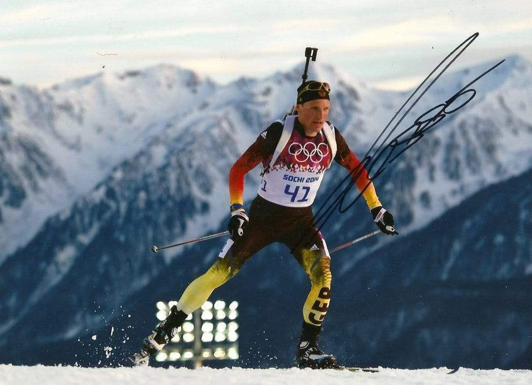 Erik Lesser BIATHLON autograph, In-Person signed Photo Poster painting