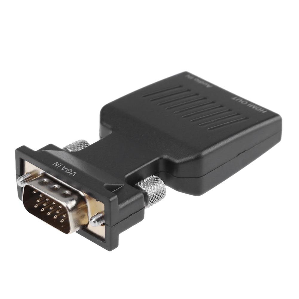 

Portable VGA Male Port to HDMI-compatible Female Port Converter Adapter Connector, 501 Original