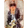 Billy Gibbons - Panneaux en &eacute;tain m&eacute;tallique(20*30cm/30*40cm) - Musique