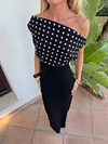 Kimmaya dress with polka dots - Black