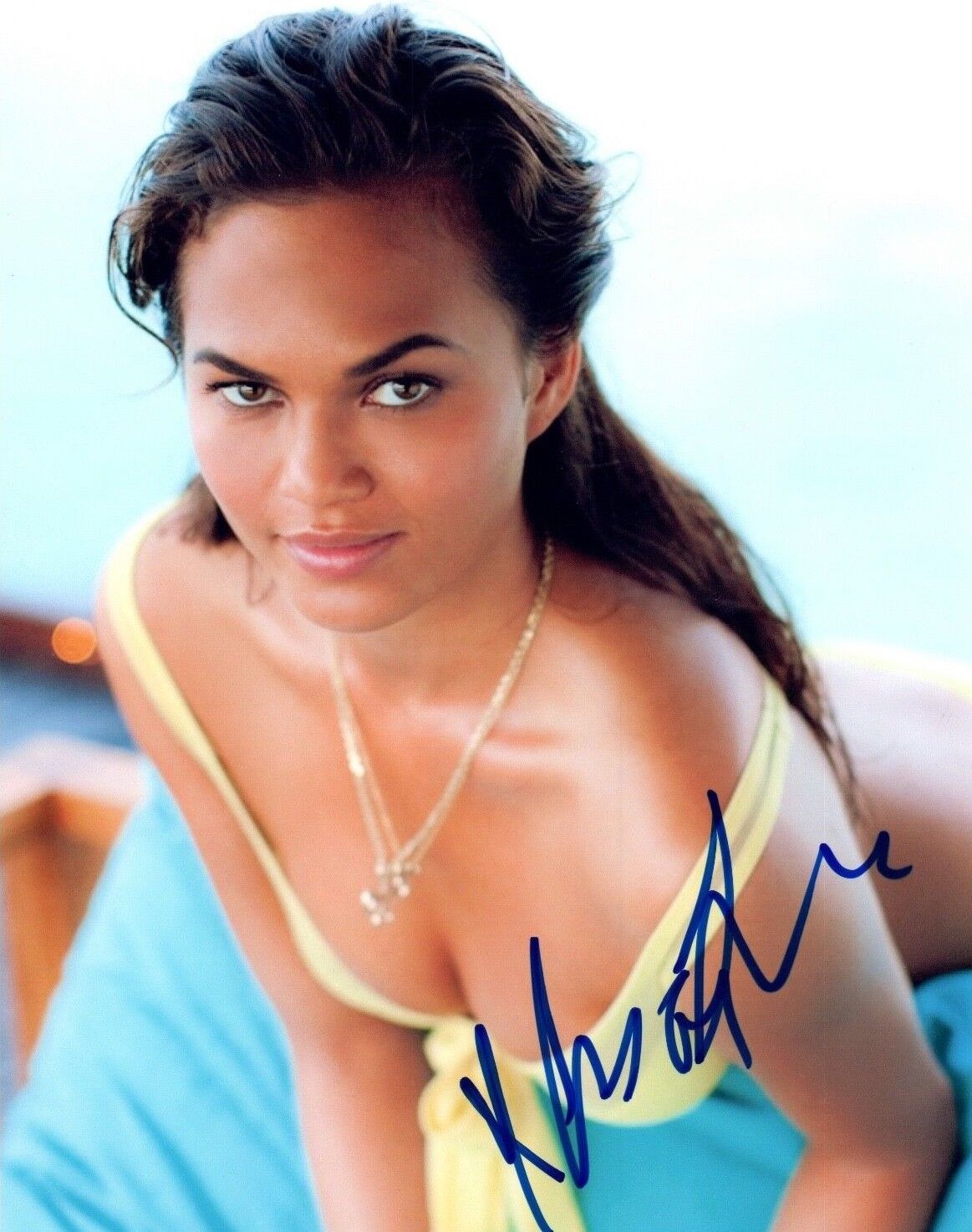 Chrissy Teigen Signed Autographed 8x10 Photo Poster painting Hot Sexy SI Swimsuit Model COA VD