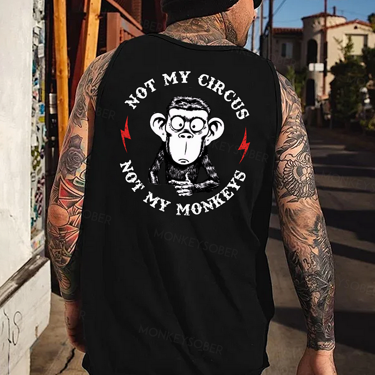 Not My Circus Not My Monkeys Print Tank Top