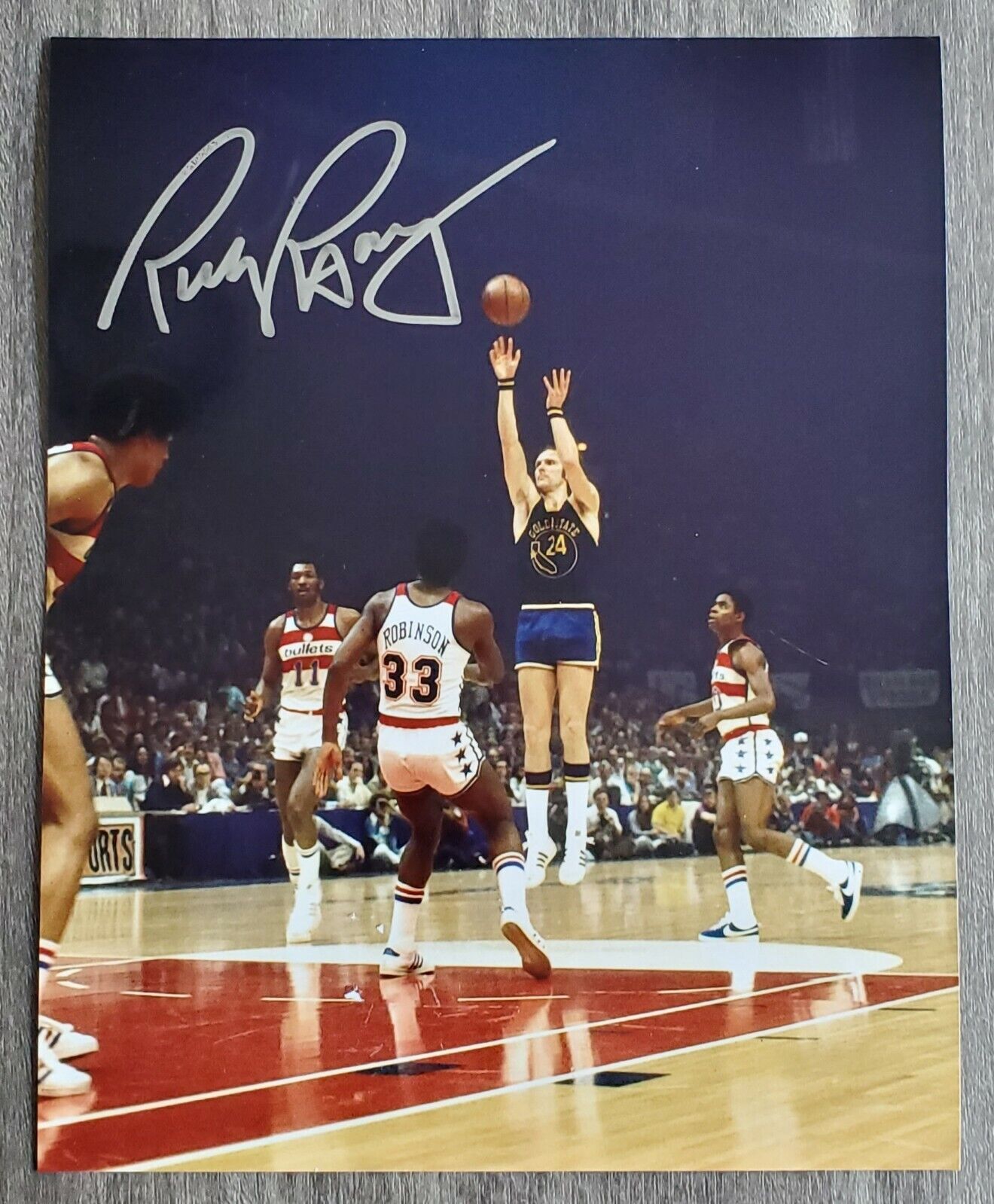 Rick Barry Signed Golden State Warriors 8x10 Photo Poster painting LEGNED Basketball NBA HOF RAD