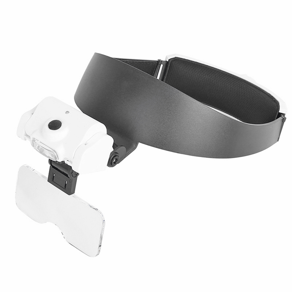 

Observation Headband Head Wearing Magnifier Glasses Loupes with 2 LED Light, 501 Original