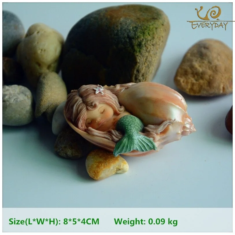 Everyday Collection Garden Fantasy Figurine Art Works Home Decor Gifts Resin Miniature Mermaid Princess Statue Fairy