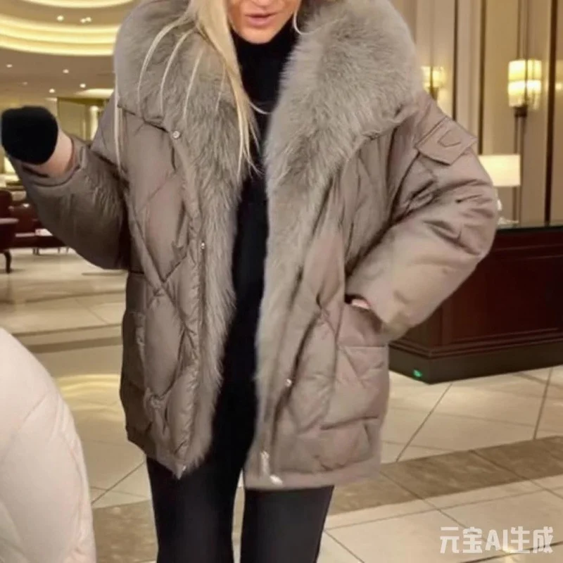 Nigikala Nigikala And Winter New Fashion Women's Temperament Elegant Hooded Long Cotton Clothes