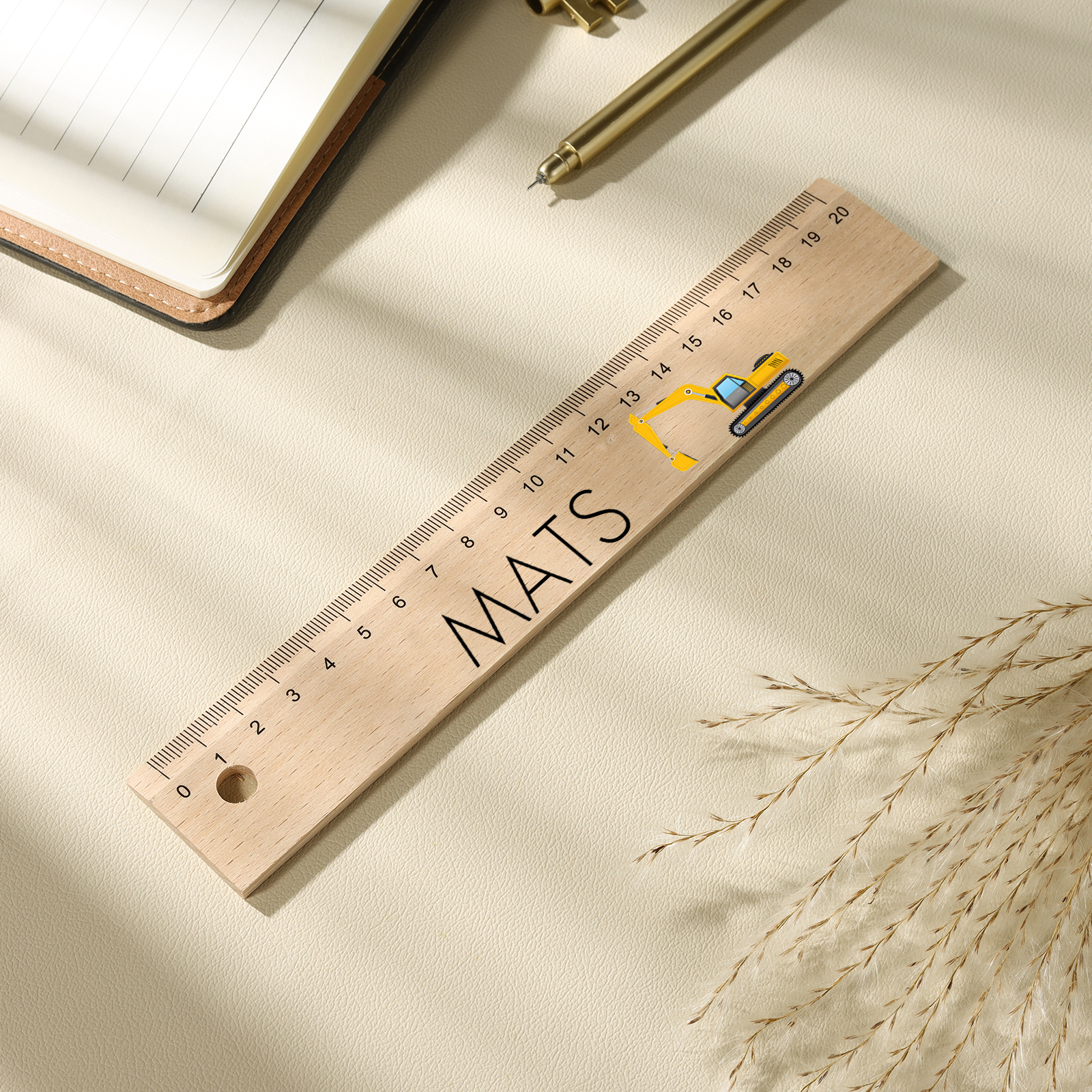 Custom 1 Name Ruler Wooden Ruler Back To School Gift for Boys Girls-Jessemade AU