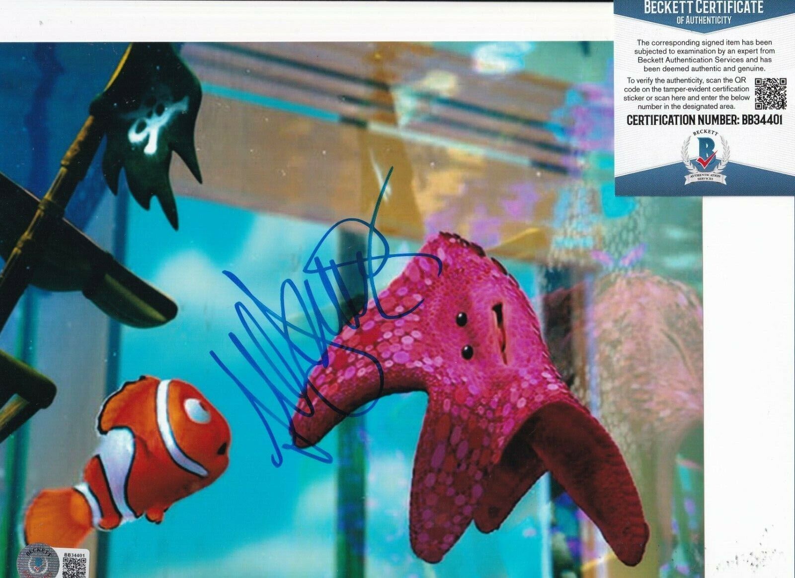 ALLISON JANNEY signed (FINDING NEMO) Movie 8X10 Photo Poster painting BECKETT BAS BB34401