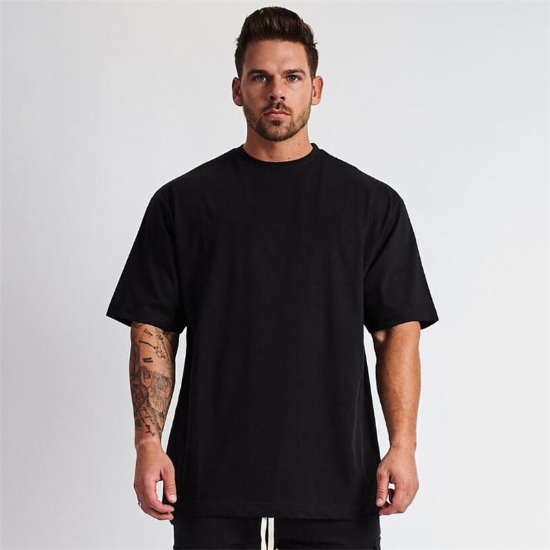 Streetwear Oversized Men's Casual Solid Color T-shirts-VESSFUL