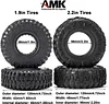 AMK 4pcs RC Tires 2.2inch RC Rubber Tyre Set Wheel Tires for 1/10 RC Crawler TRX4 Axial SCX10 III AXI03007 D90 TF2 MST Tamiya Redcat Gen 8 Gen 7 Tires