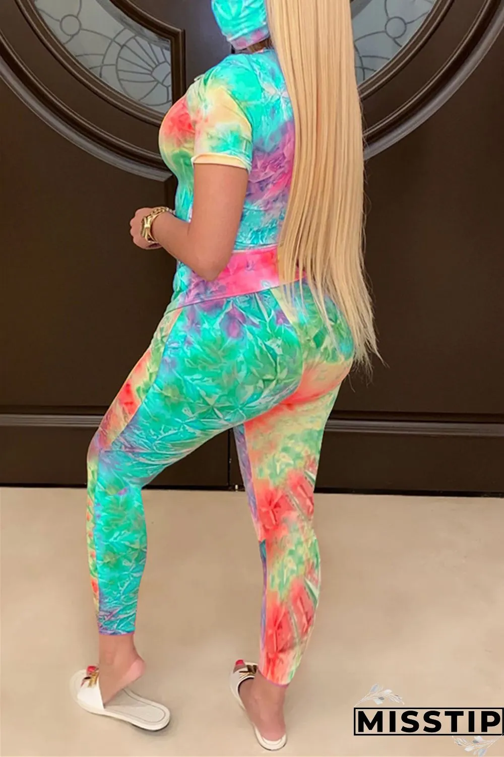 BlueRose Fashion Casual Printed T-shirt Trousers Set