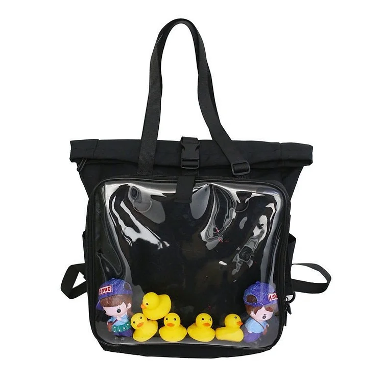 Large Window Ita Backpack with Top Handle
