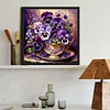 Diamond Painting-DIY Full Round Drill Violet Flowers（40*40CM)