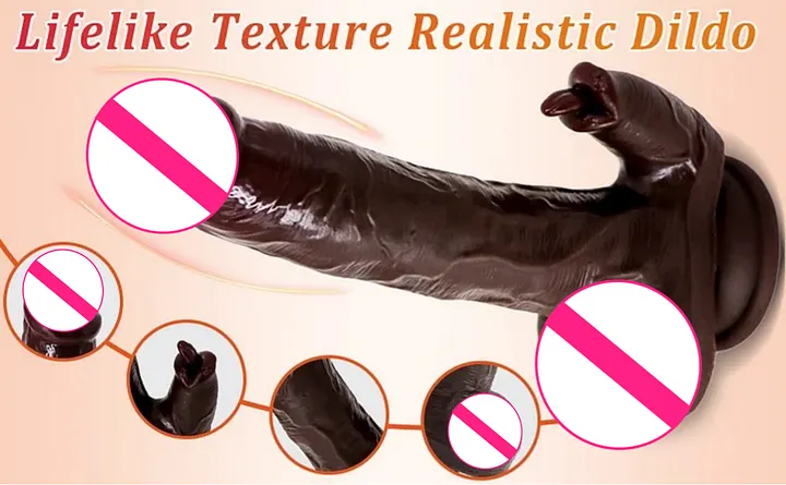 8.5-Inch Remote-Controlled Thrusting & Heating Black Dildo  Hands-Free,  Beginner-Friendly