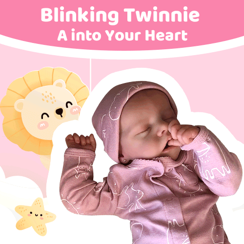  17" Blinking Eyes Reborn Newborn Doll Girl Urania with Chubby Face and Posable Limbs That Just Like a Real Baby - Reborndollsshop®-