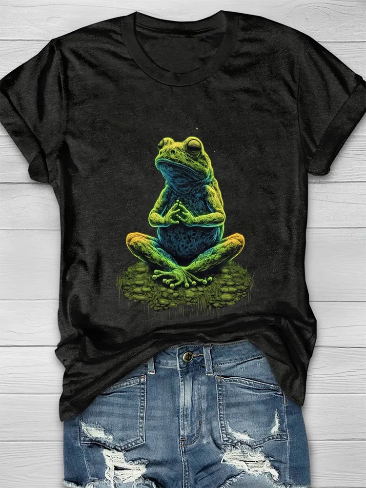 Eagerlys Thinking FROG Short Sleeved T-shirt Eagerlys