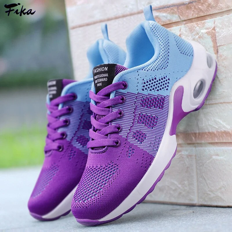 Sneakers Women Lightweight  Flats Shoes Casual Trainers  2021 fashion Lace-Up Mesh Soft Outdoor Sports Breathable Running Shoes