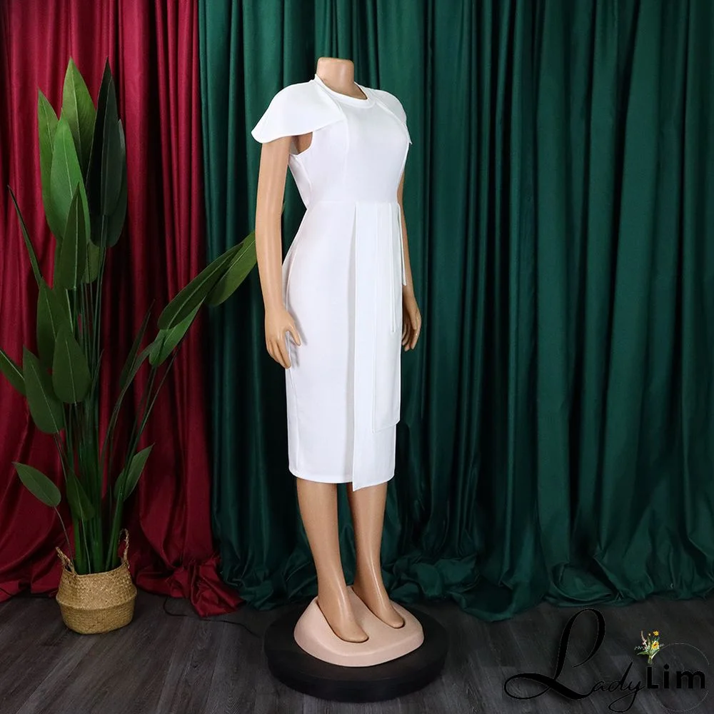 Ladies Africa Summer Elegant Short Sleeve Bodycon Dress