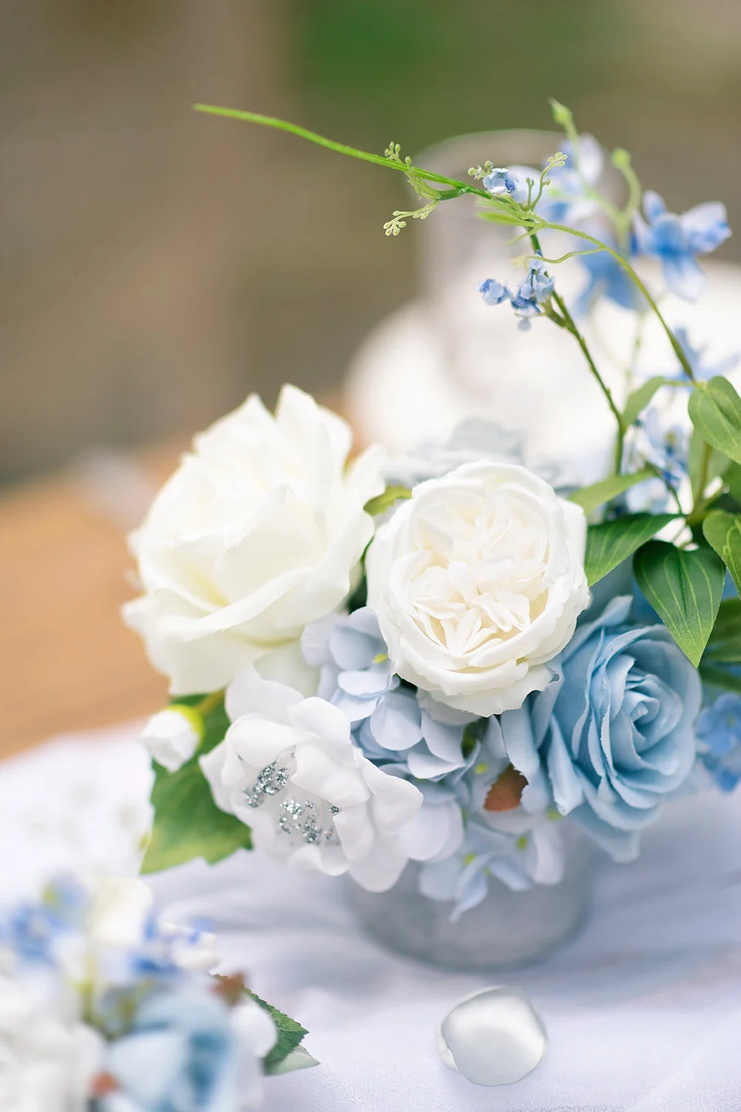 Assorted Floral Centerpiece Set in Powder Blue