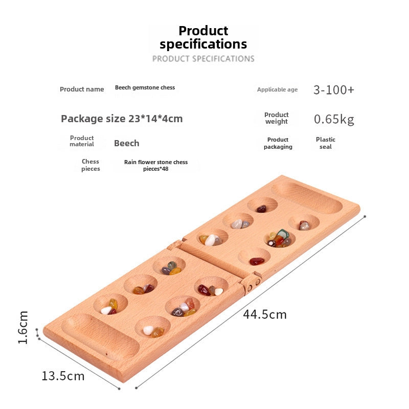 Gem Chess Mancala Children’s Puzzle Particles Returned To The Warehouse Solid Wood African Chess Hus