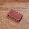 Handmade Crazy Horse Leather Magnetic Banknote Clip | Vintage Cowhide Magnetic Clip, Multifunctional Stationery Bookmark Money Clip