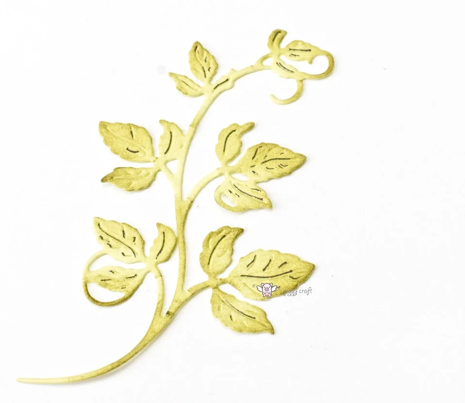 Piggy Craft metal cutting dies cut die mold Leaf strip decoration Scrapbook paper craft knife mould blade punch stencils dies