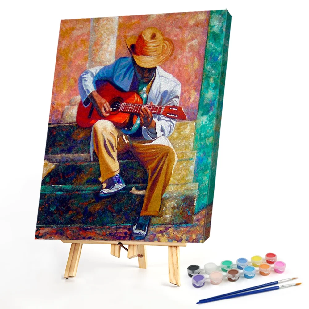 Guitarist On Street - Paint By Numbers(40*50CM)