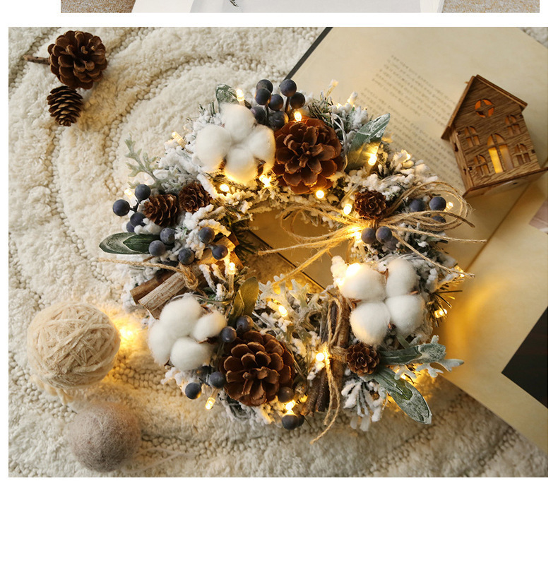 Tegooe Deluxe Faux Pine Christmas Wreath Collection - Door Wall Decor