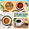 6pcs Halloween DIY Special Shape Diamond Painting Wooden Coasters