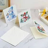 (US Local)Diamond Art Greeting Cards Congratulations Cards & Gifts (10pcs Winter Snowman)