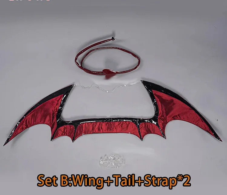 【Wetrose】Hutao Succubus Genshin Impact Fanart Cosplay Costume Wig Wings Tail Dress Full Set