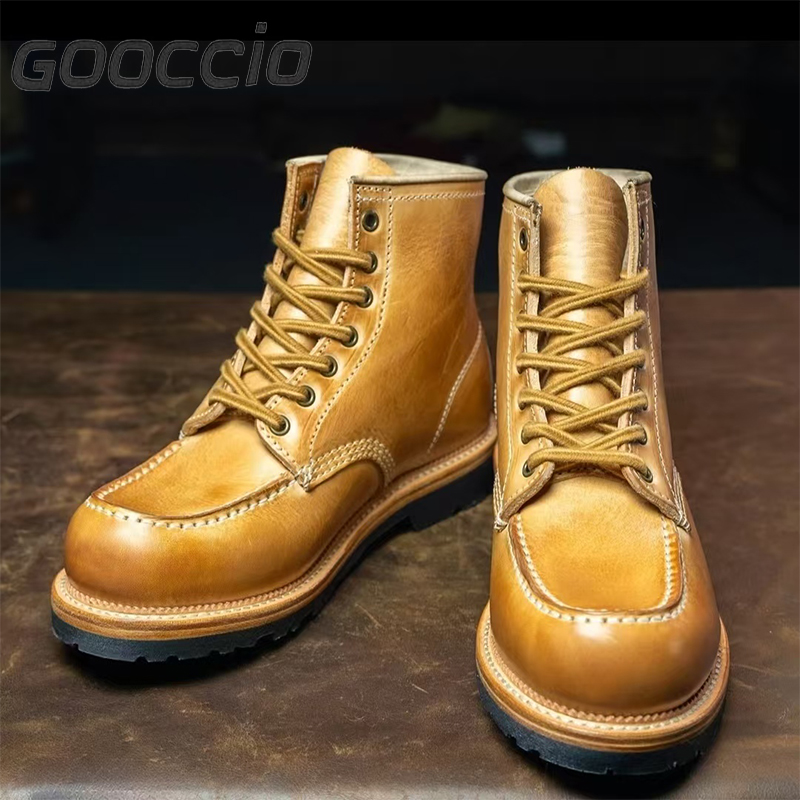 SB194 Zhaonan Cowhide 875 Work Boots For Men  GOOCCIO   