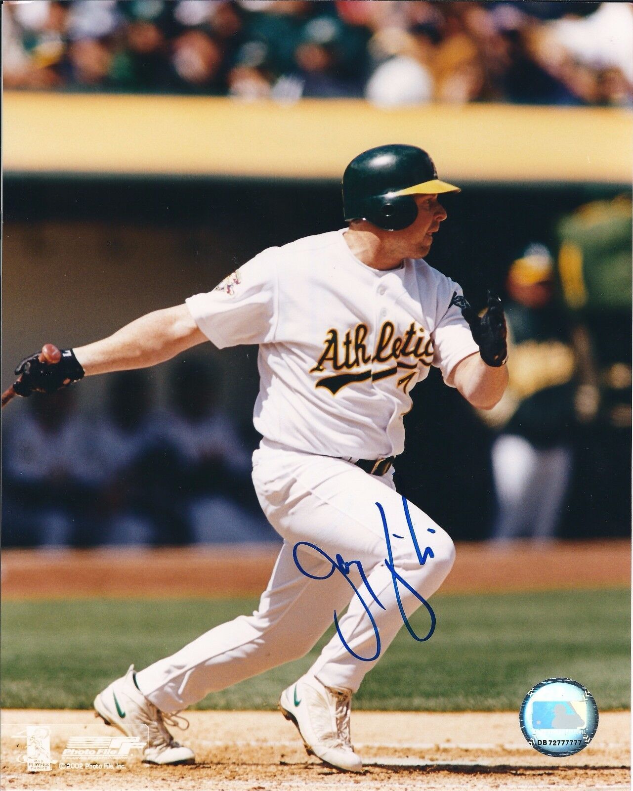 Autographed JEREMY GIAMBI Oakland A's 8x10 Photo Poster painting - COA