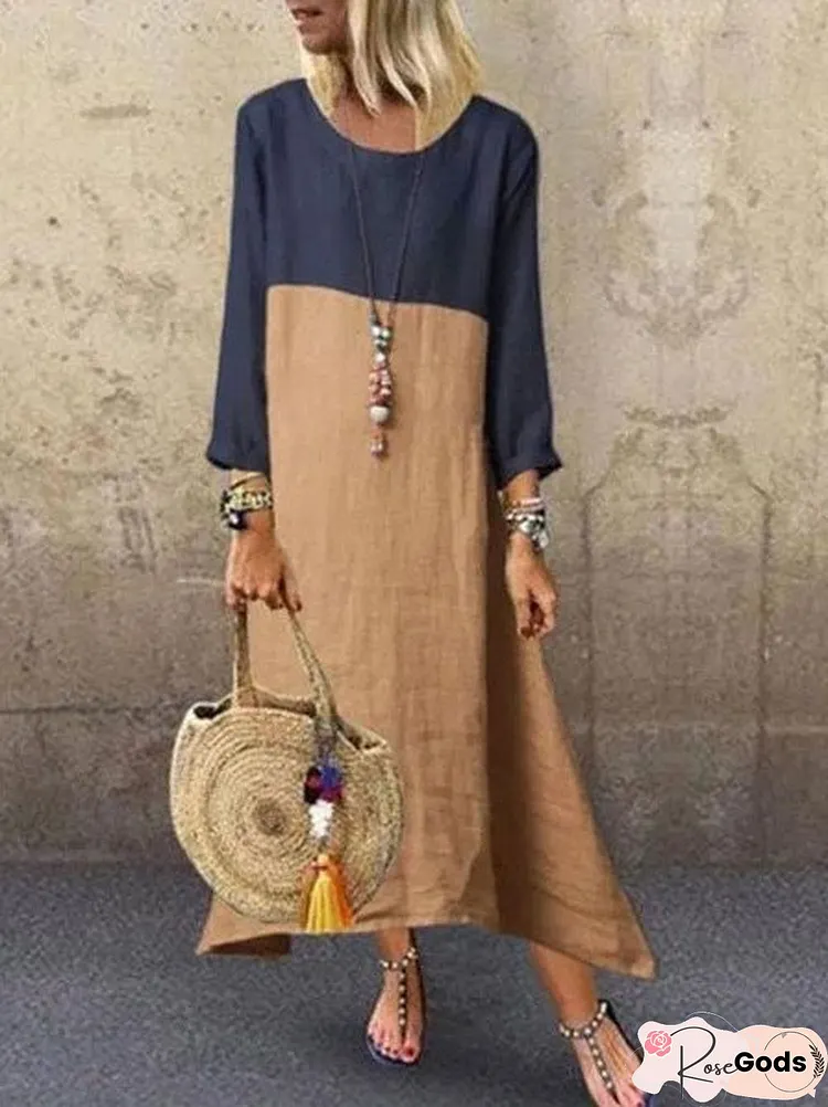 Women Cotton Casual Maxi Dresses