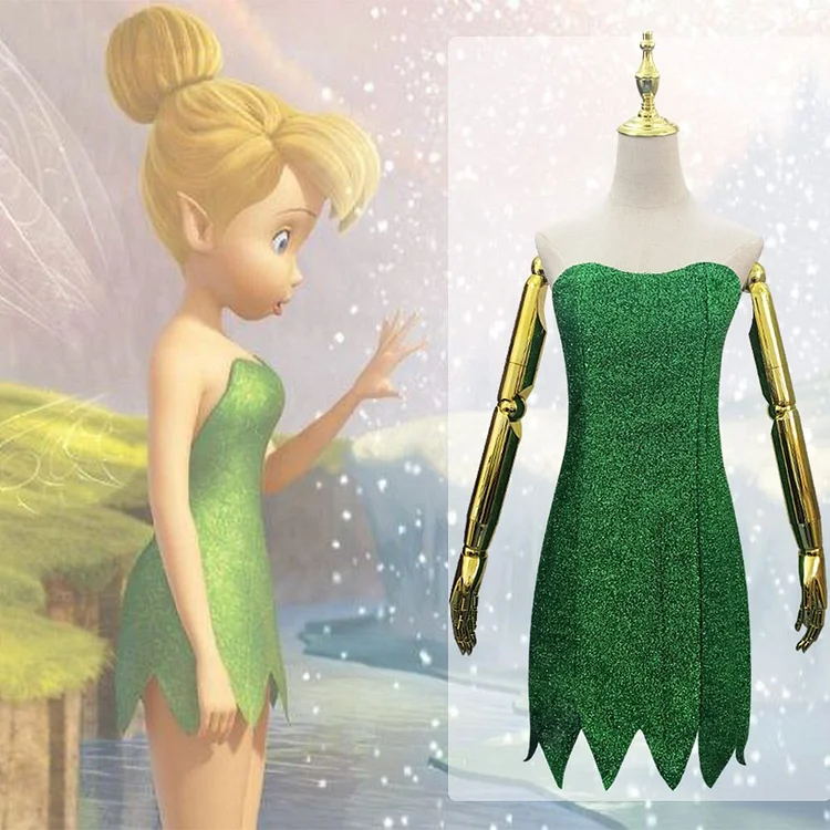 Fairy Costume Adult Tinkerbell Halloween Costume-elleschic