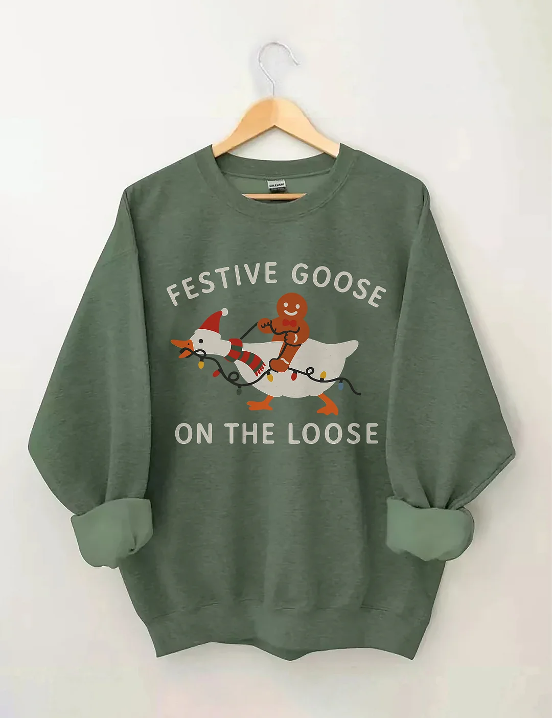 Festive Goose On The Loose Sweatshirt