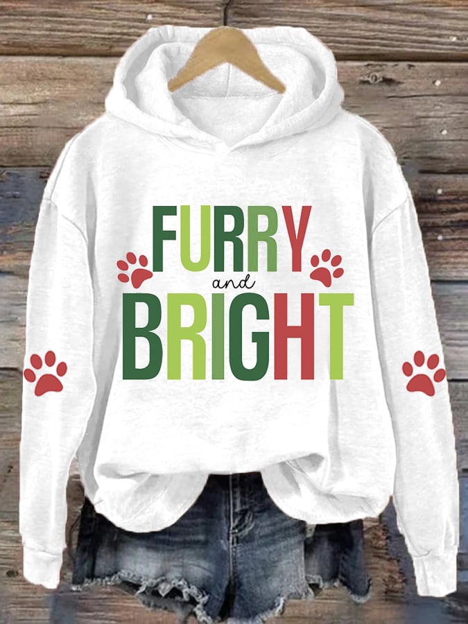 Donut Pug Furry Hoodie Dress - Grey Marle/Black