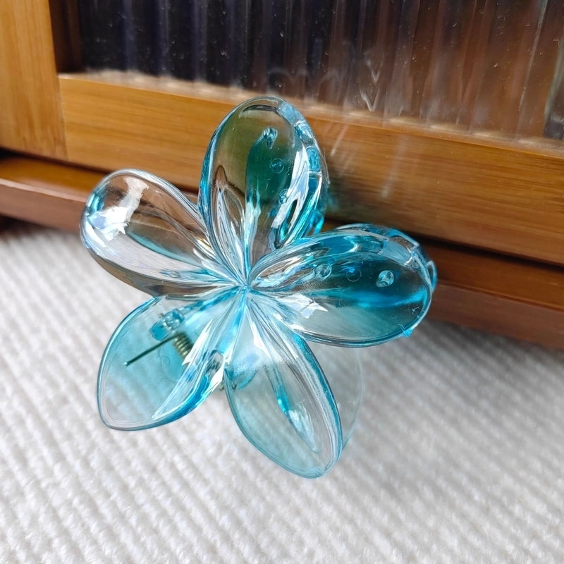 Egg Flower Hairpin Transparent AB Color Grab Hair Shark Clip Gradient Hair Grab Advanced Hair Accessories