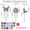 3PCS Sunflower Butterfly Humpback Bird 5D DIY Diamond Painting Wind Chimes Suncatcher Kit Double Sided Diamond Art Kits Suncatcher with Crystal Pendant for Adults DIY Summer Home Garden Decor