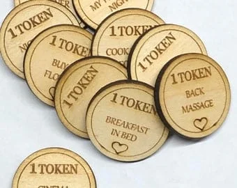 pornhint Pornhint Love Tokens x10, Boyfriend, Girlfriend, Husband, Wife, Partner, wooden voucher