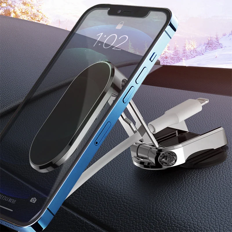 🔥Hot Sale 🔥2023 New Alloy Folding Magnetic Car Phone Holder
