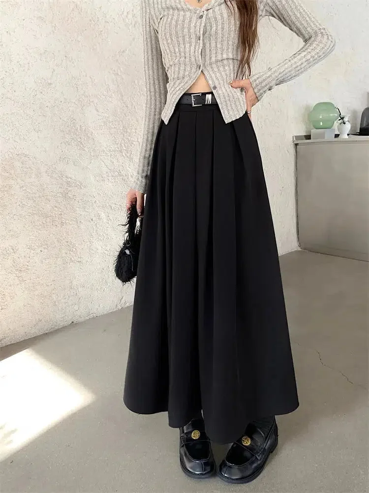 Brownm Academia Midi Skirt