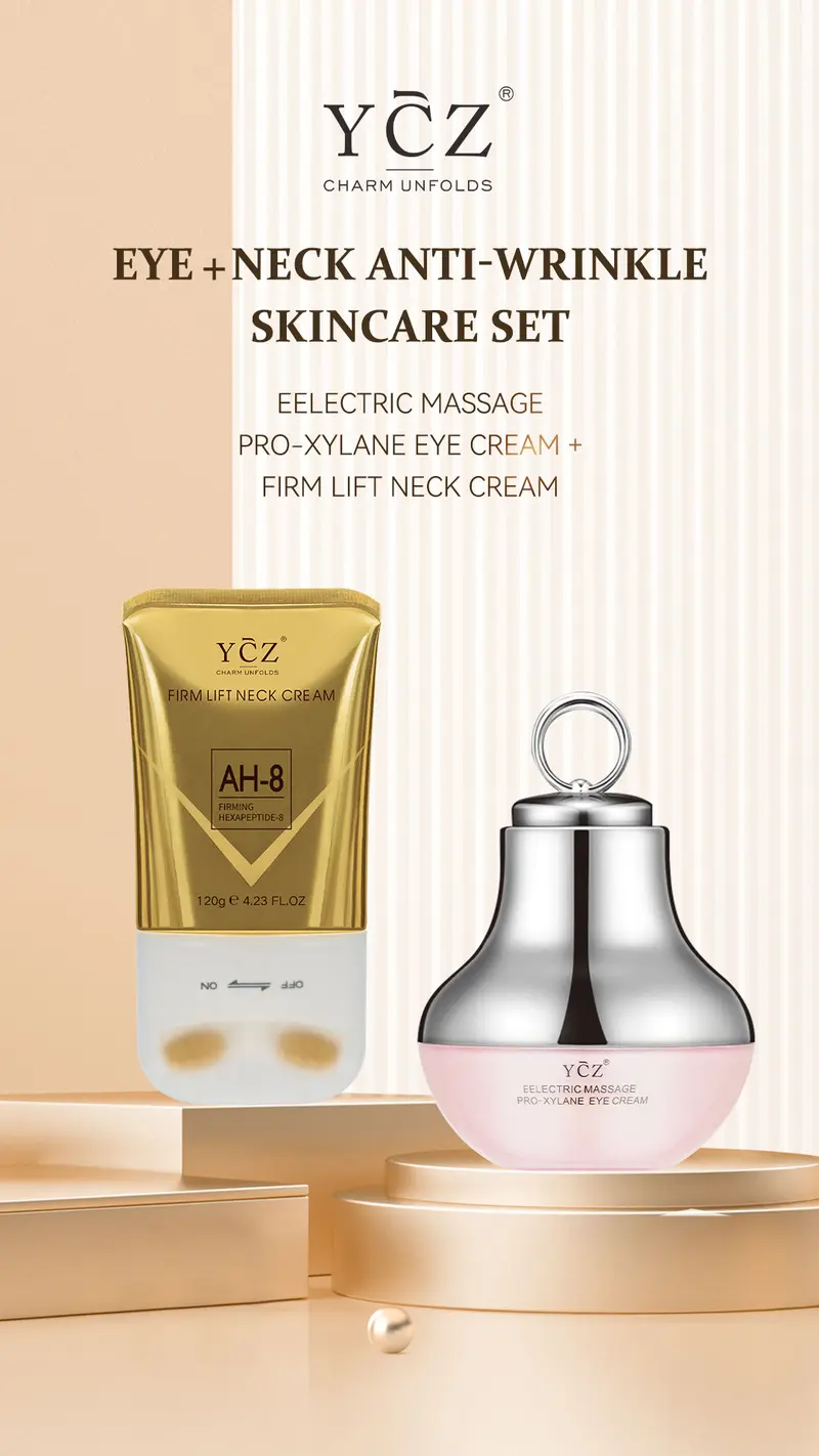 Product Introduction of YCZ Neck-Eye Care Tightening & Revitalizing Set - Smooth of Fine Lines. Eye & Neck Treatment. Moisturizer for Enhanced Skin Health - Hydrating Gentle Skincare 12