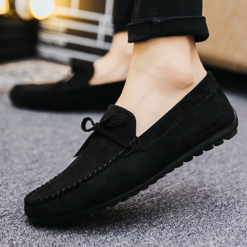 2022 Spring Summer NEW Men's Loafers Comfortable Flat Casual Shoes Men Breathable Slip-On Soft Leather Driving Shoes Moccasins