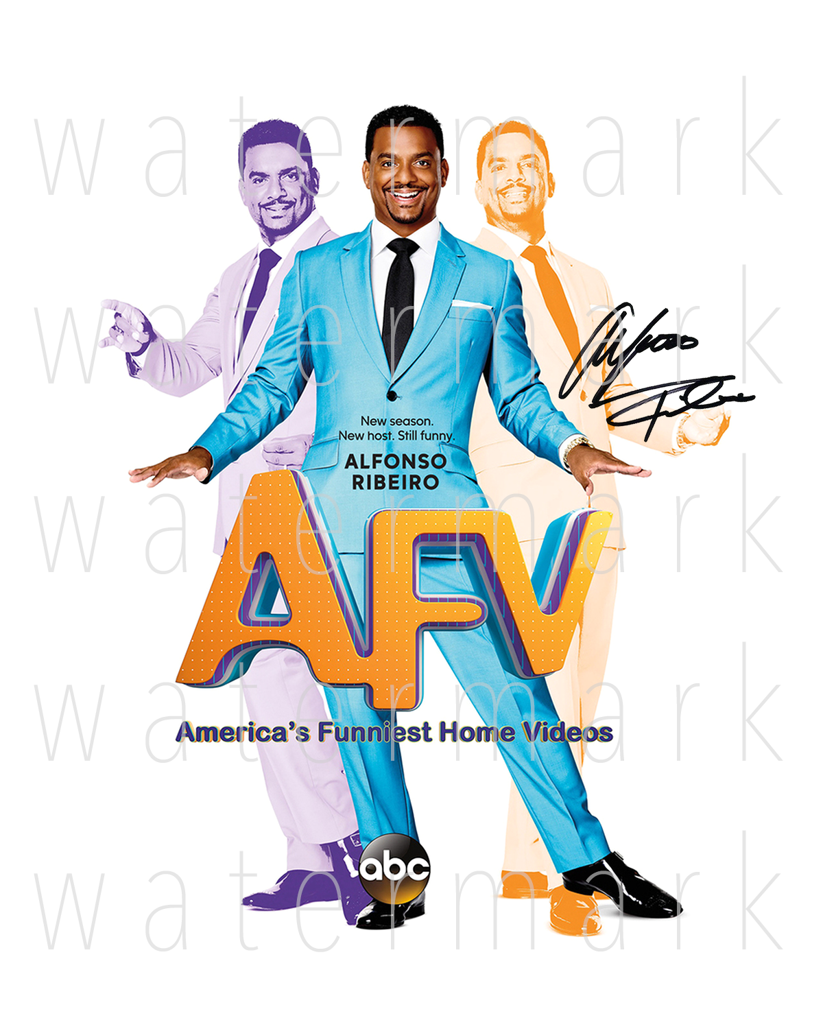 Alfonso Ribeiro AFV Funniest signed Photo Poster painting 8X10 poster picture autograph RP