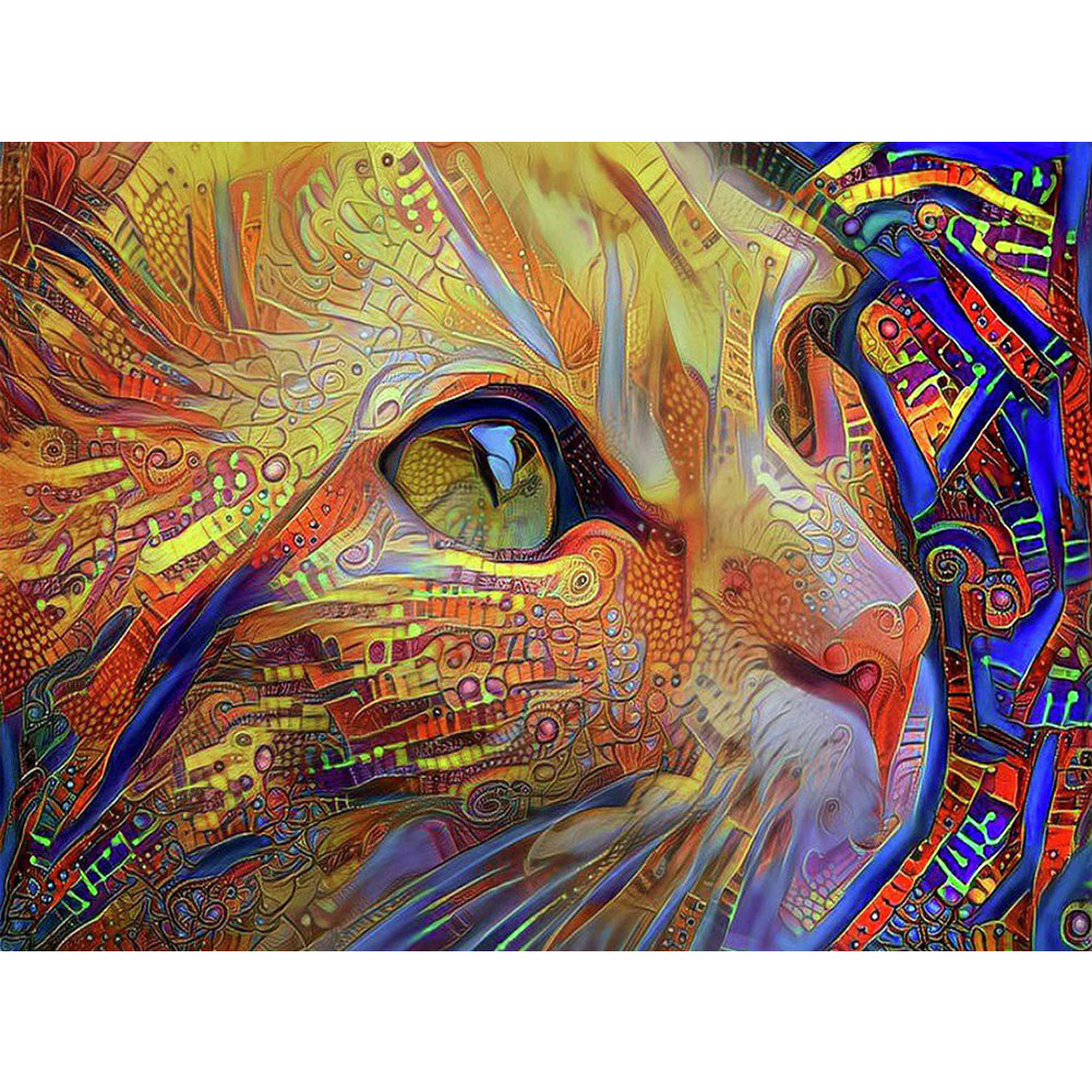 

Psychedelic Cat - Square Drill Diamond Painting - 40*30CM, 501 Original